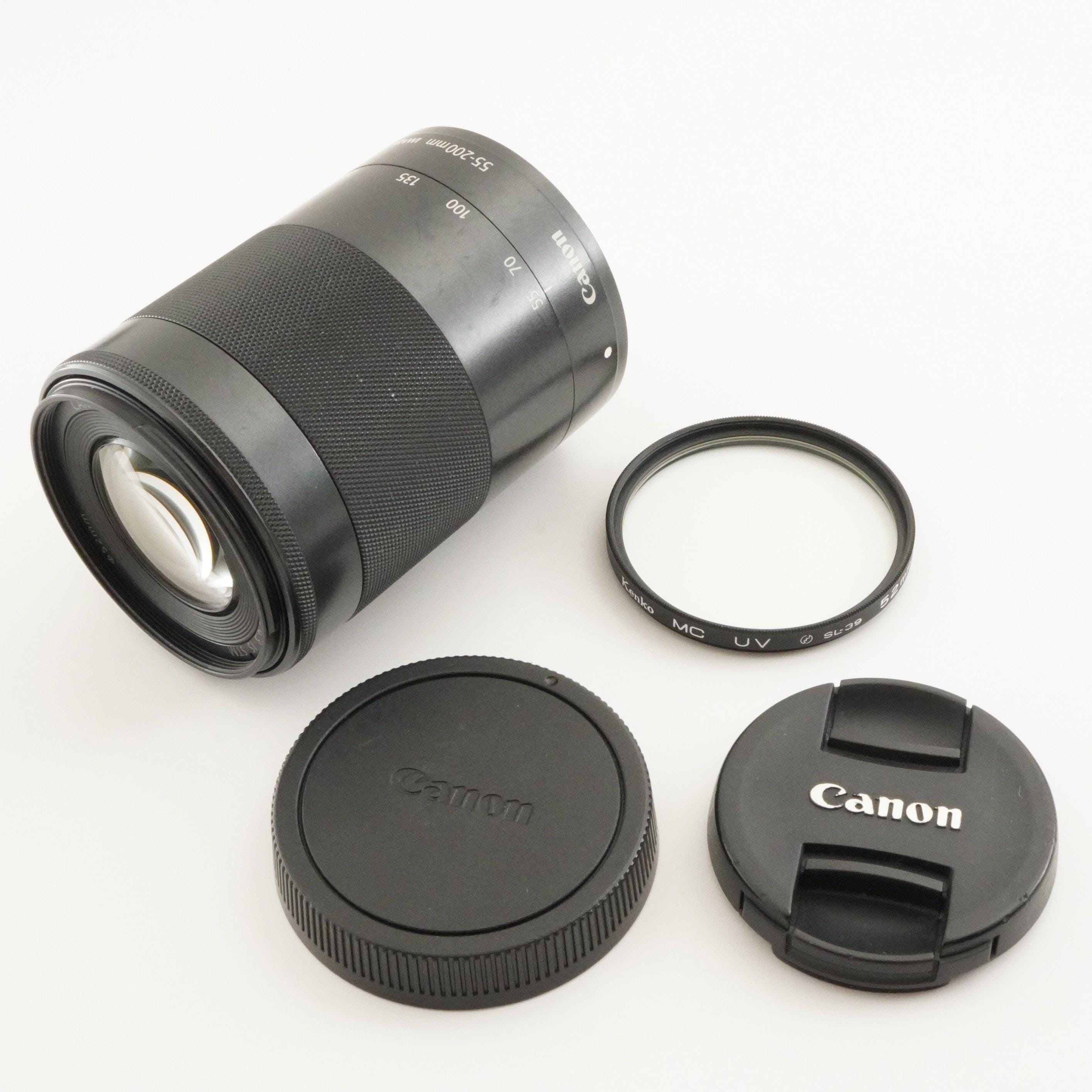 Canon EF-M 55-200mm F4.5-6.3 IS Stm Black Af Zoom Lens From