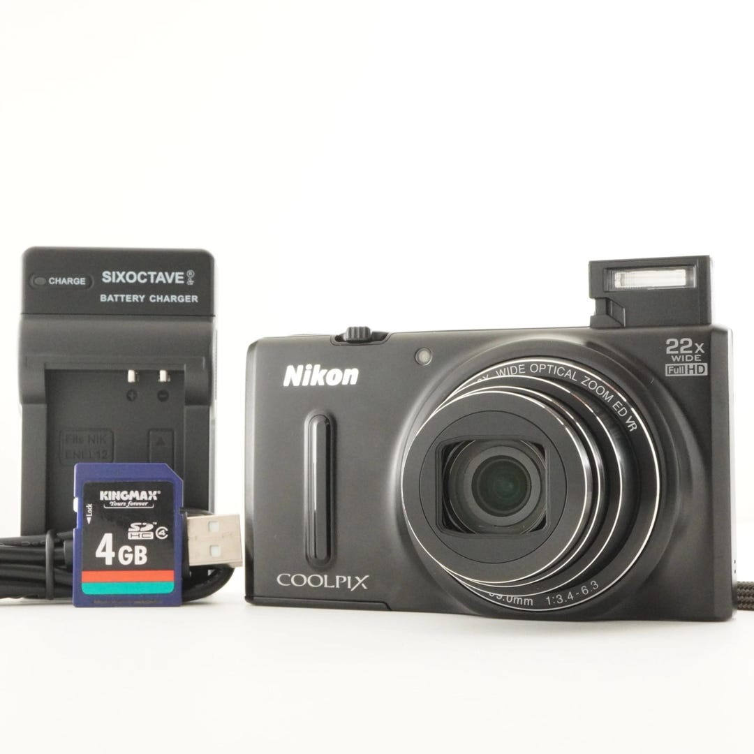 コンデジ　Nikon COOLPIX S9600 Nikon COOLPIX S9600 Black With 4GB Sdhc Card Digital Camera