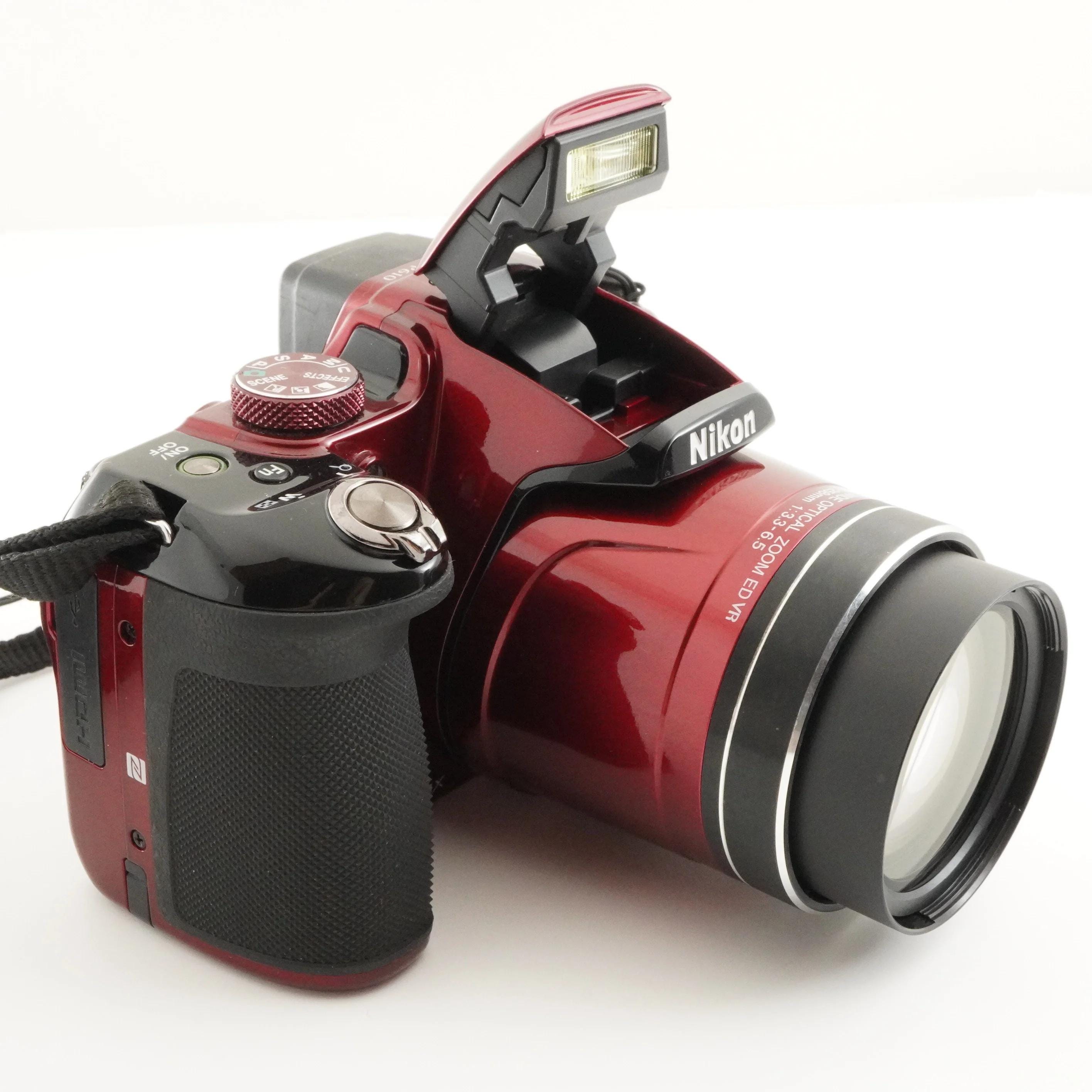 【美品】NIKON COOLPIX P610 RED Nikon Coolpix P610 czerwony - Aparaty kompaktowe - Sklep