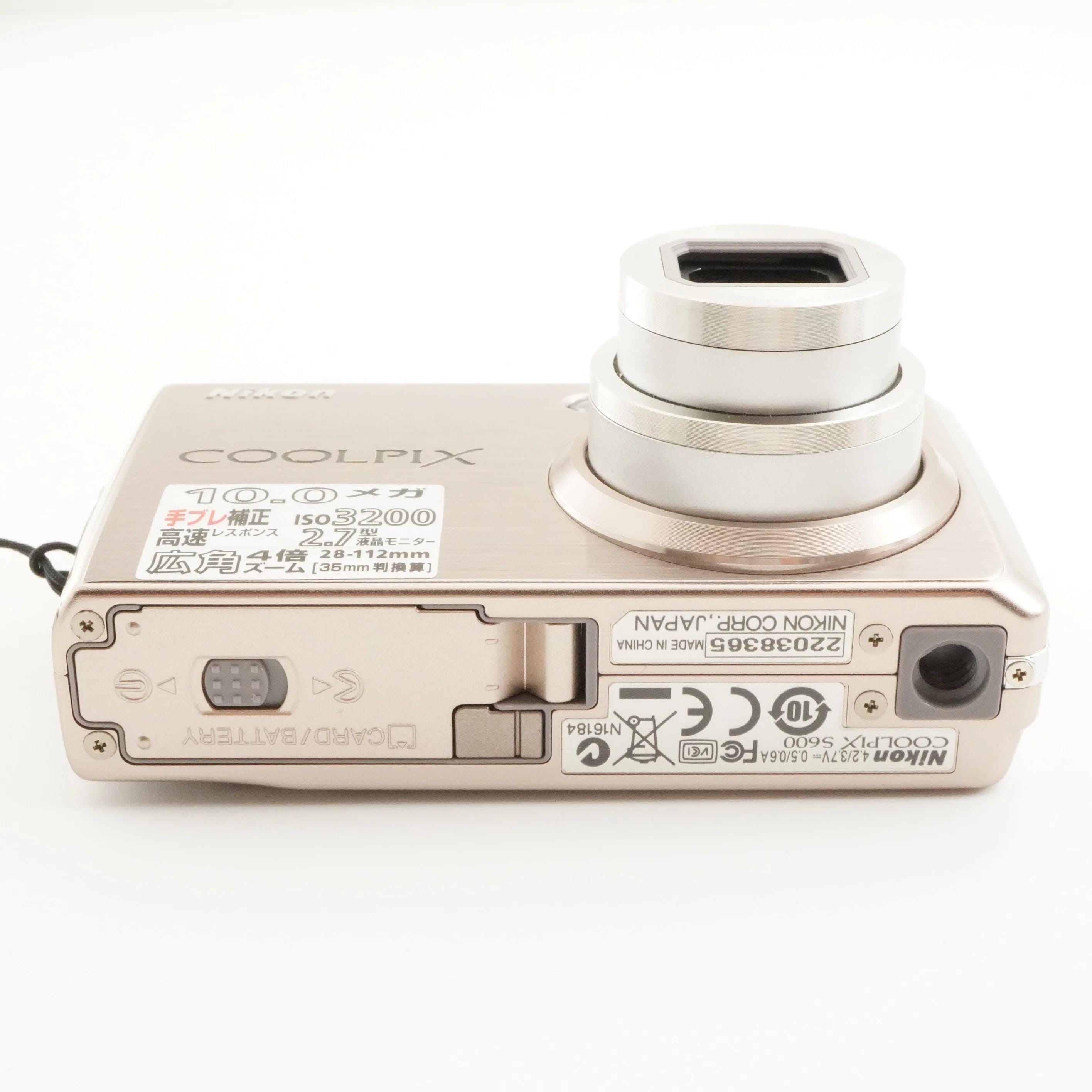 Nikon COOLPIX S600 Pink Gold in Box With 4GB Sdhc Card From