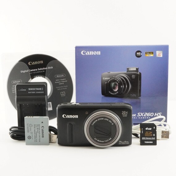 Buy Canon Powershot SX260 HS Black in Box + 4GB Sdhc Card From