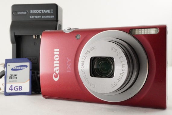Canon Digital Camera IXY 190 Red 10x optical zoom IXY190RE | eBay