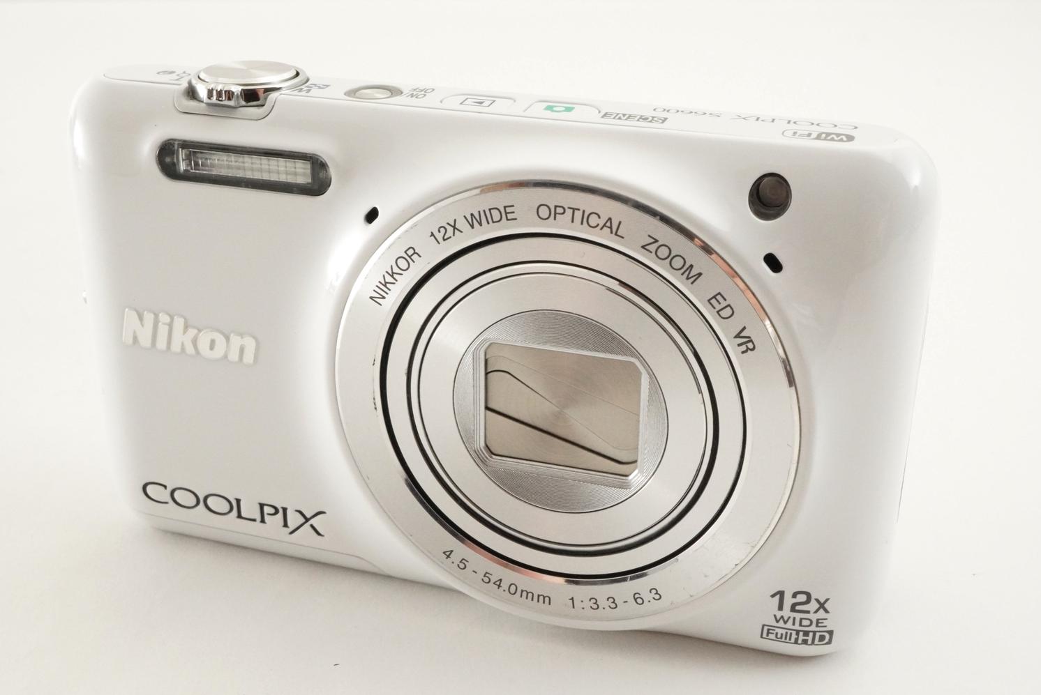 ニコン COOLPIX S6600 ホワイト 4GB SDHCカード付き デジタルカメラ