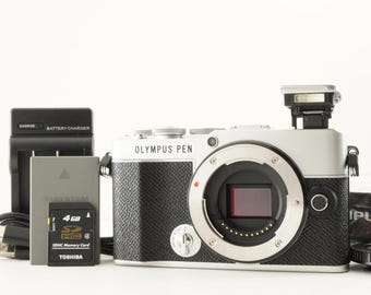 6,207 Shots / OLYMPUS PEN E-P7 Silver Mirrorless Camera from Japan #11417