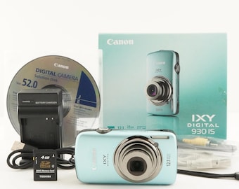 Canon IXY DIGITAL 930 IS Blue In Box + 4gb Sdhc Card from Japan #11162