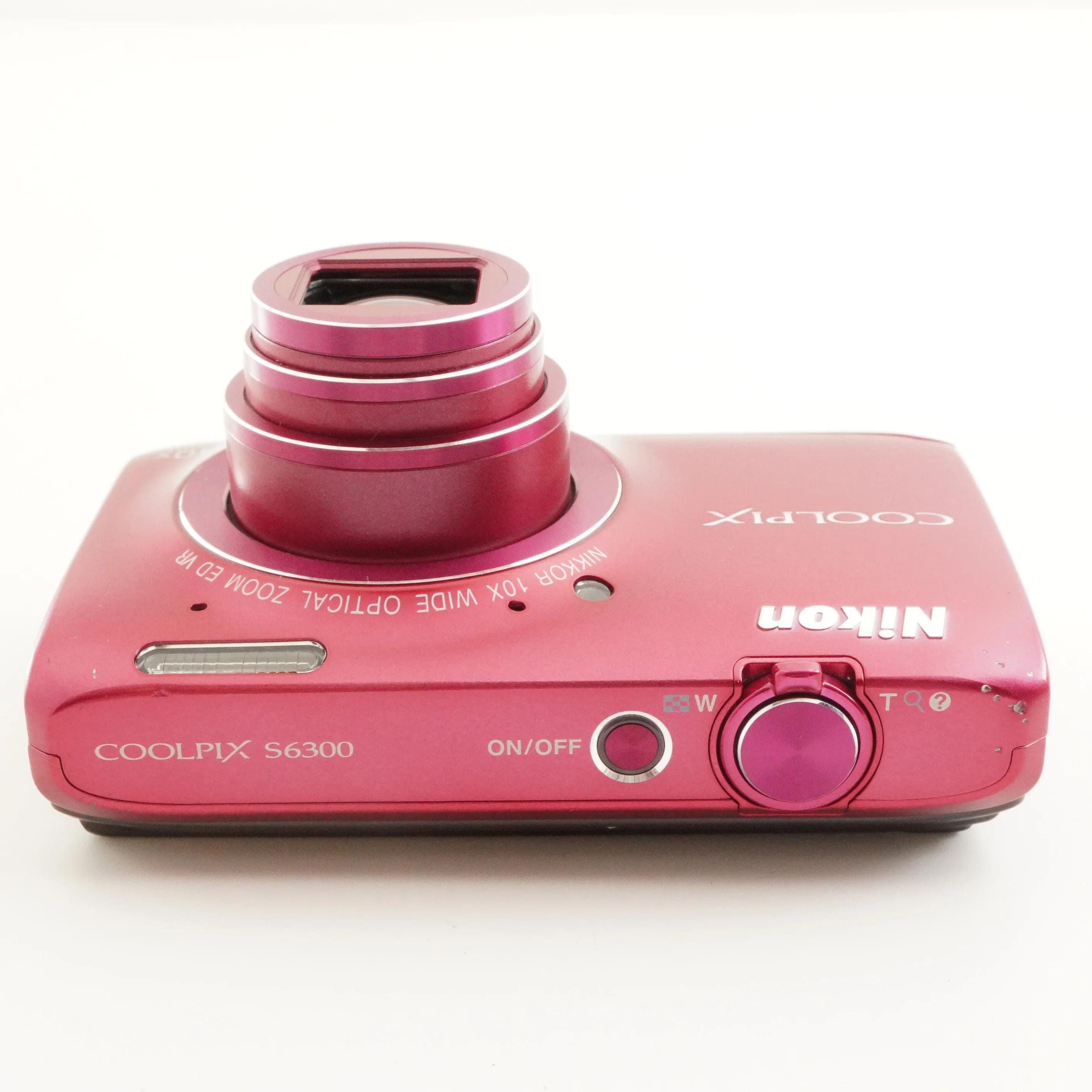 Nikon COOLPIX S6300 Pink With 4GB Sdhc Card Digital Camera From