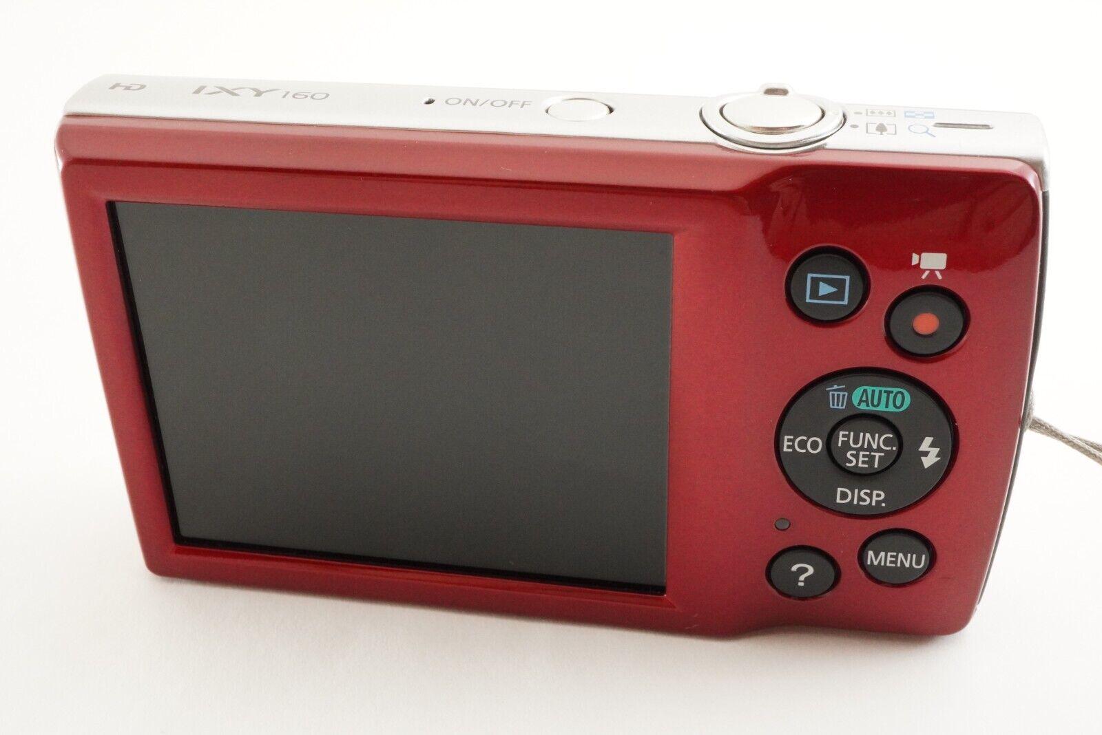 Canon IXY 160 Red 4GB SDHC Card Point & Shoot Digital Camera From