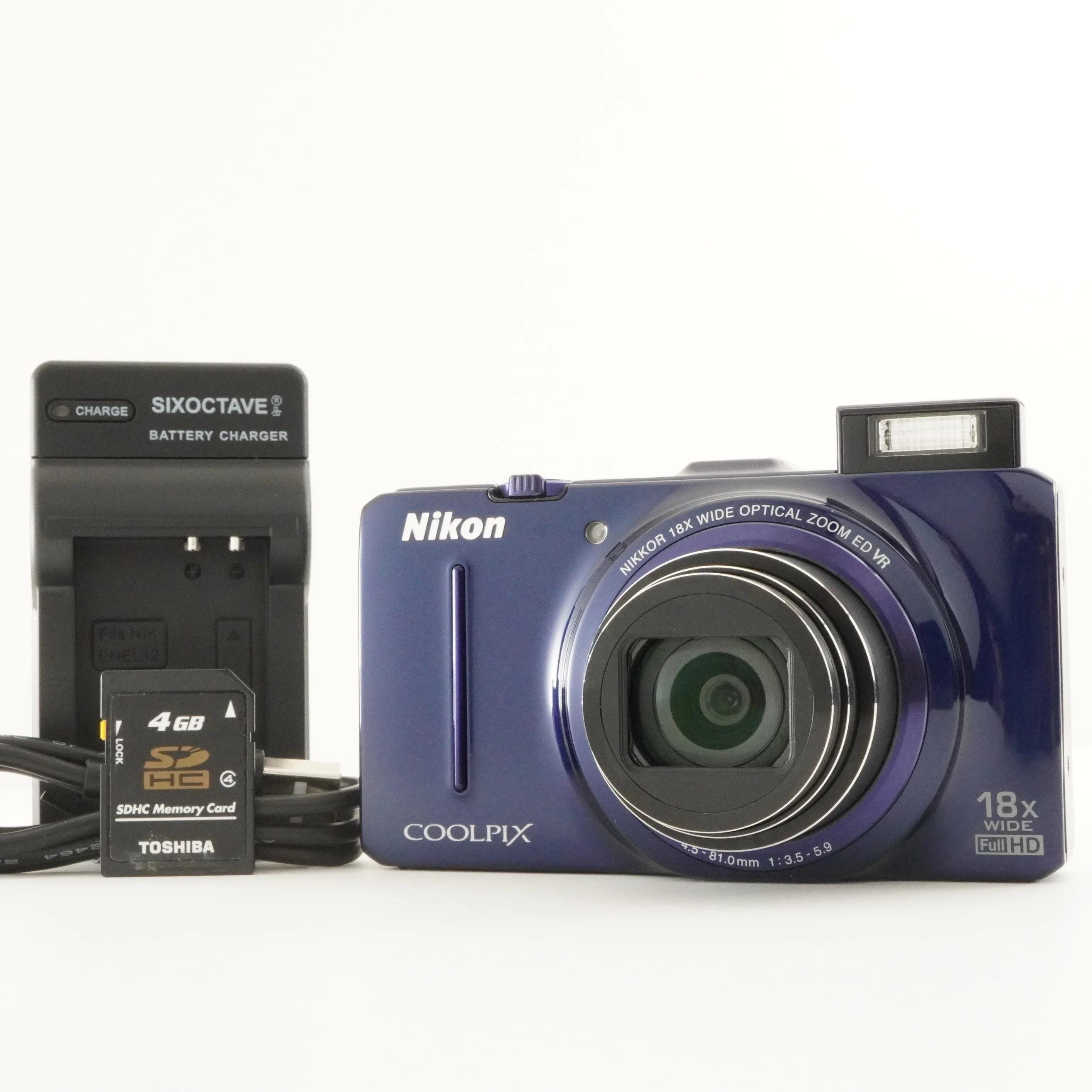 ジャンク品 Nikon COOLPIX S9300 青 Nikon COOLPIX S9300 16.0MP Digital Camera 18x Optica Zoom Blue