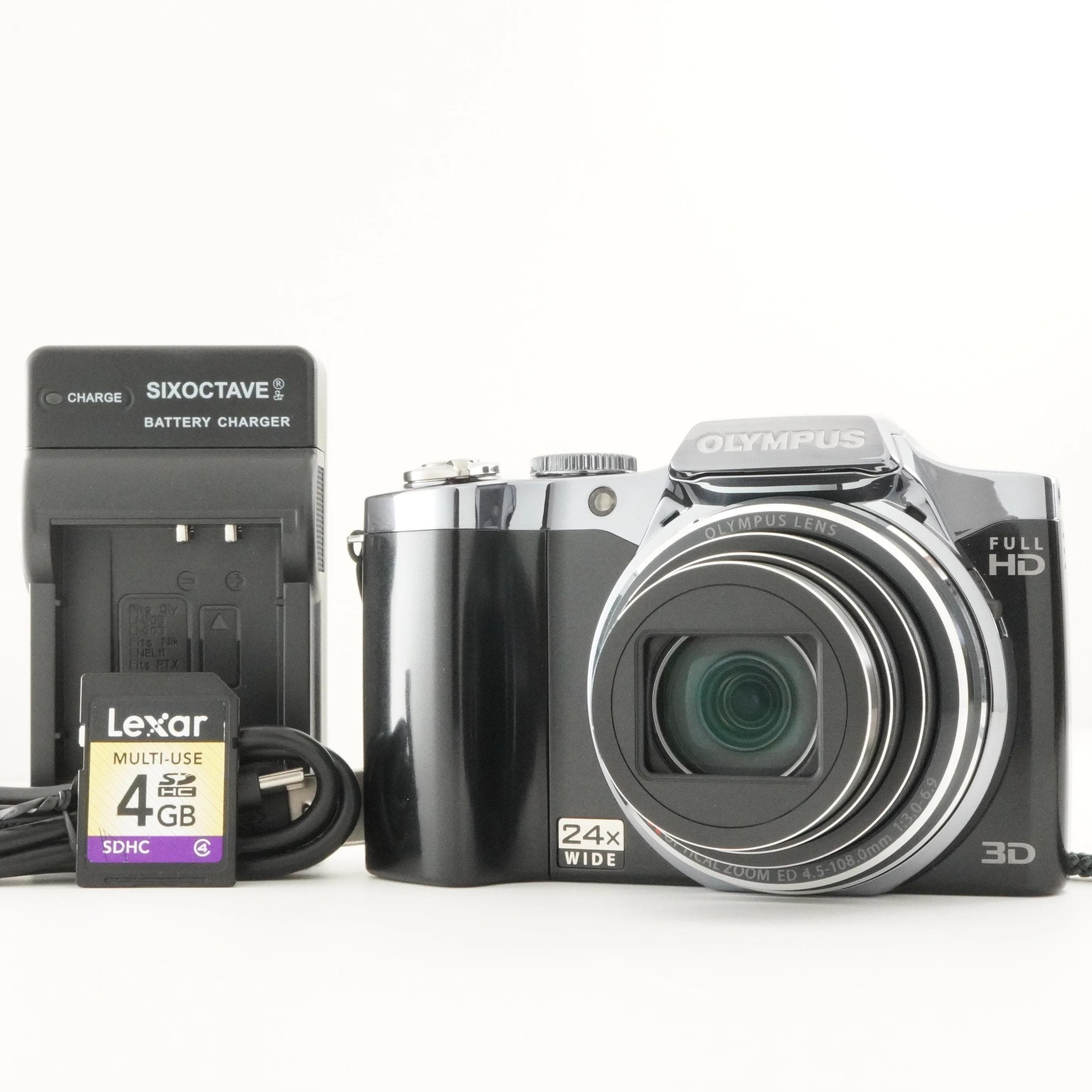 OLYMPUS SZ-30MR Black With 4GB Sdhc Card Digital Camera From Japan