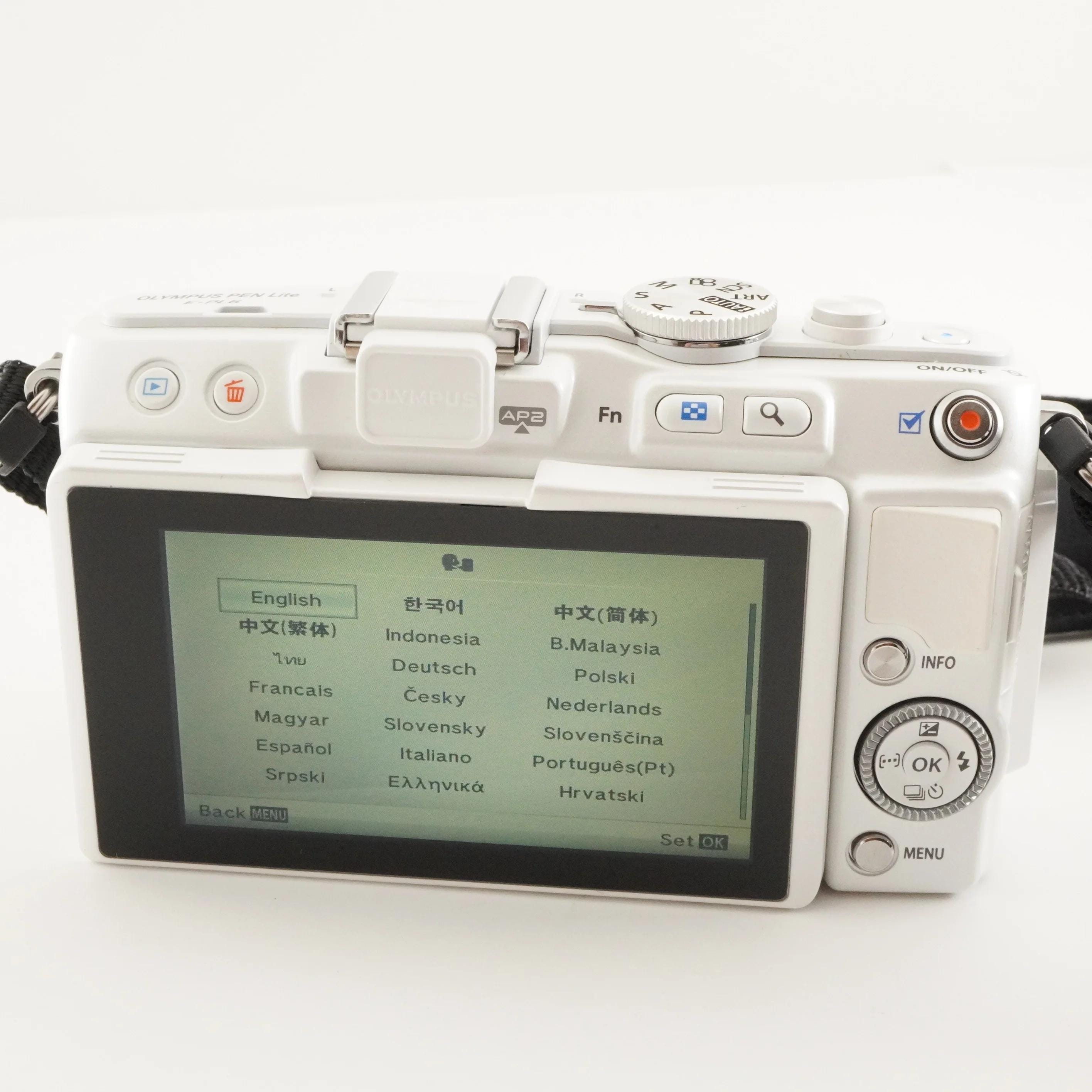 OLYMPUS E−PL6 E-PL6 WHITE Olympus PEN E-PL6 White 16MP 14-42mm Lens Kit [Exc+++] w/8GB SD