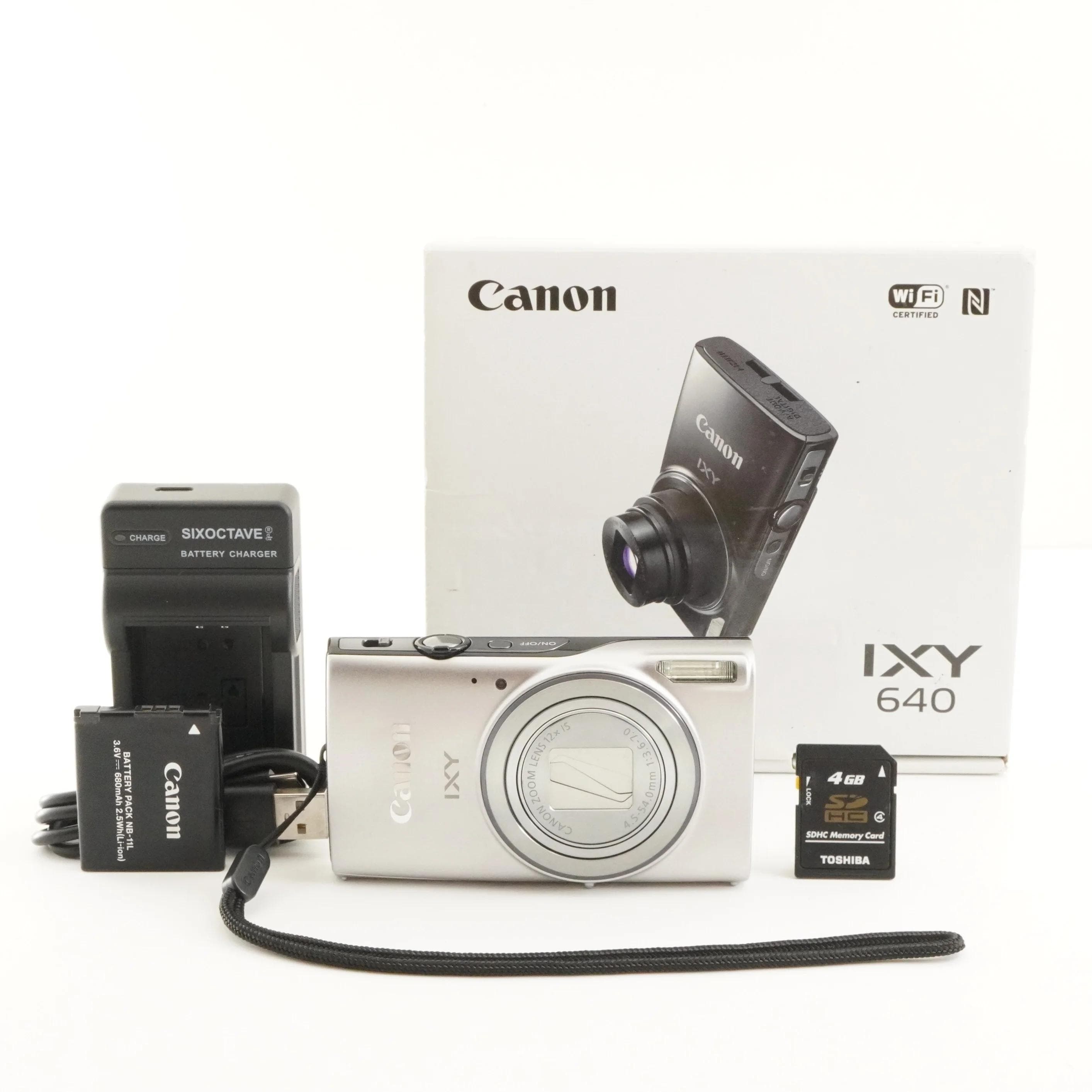 Canon IXY 640 Silver in Box + 4GB SDHC Card Digital Camera From