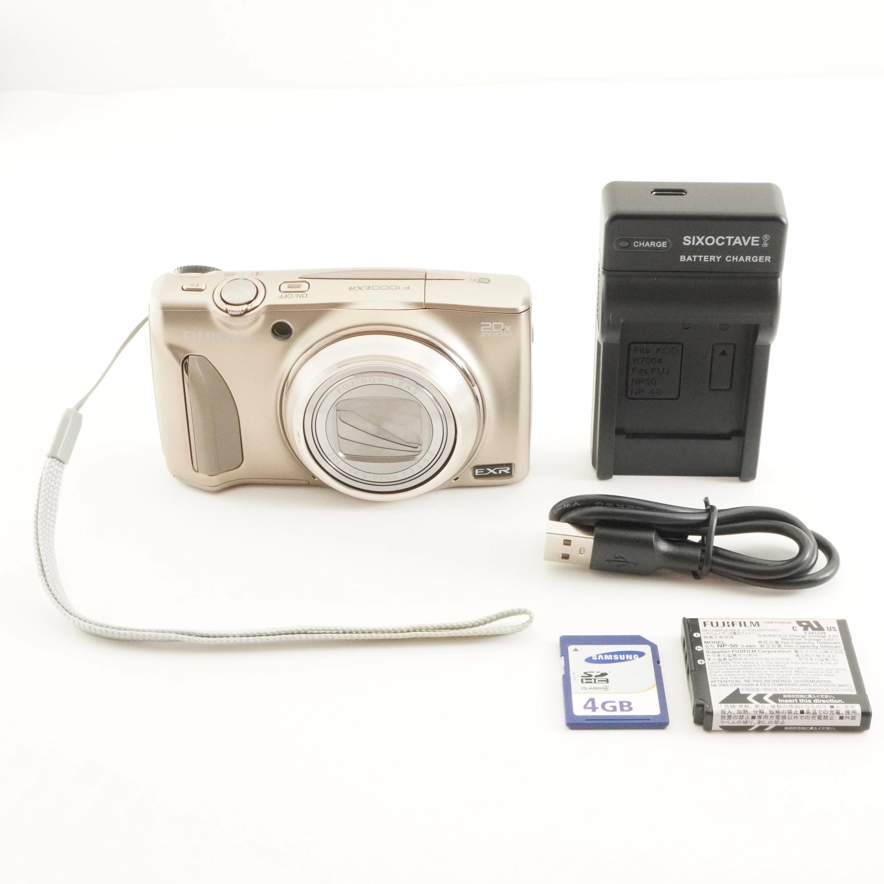 FUJIFILM Finepix F1000 EXR Gold + 4GB Sdhc Card Digital Camera