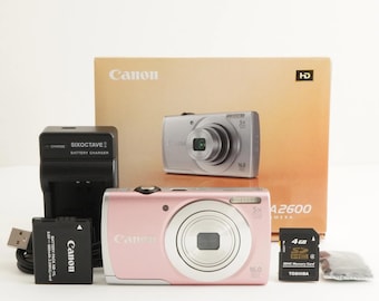 Canon PowerShot A2600 Pink In Box + 4GB SDHC Karte Digitalkamera aus Japan #9084