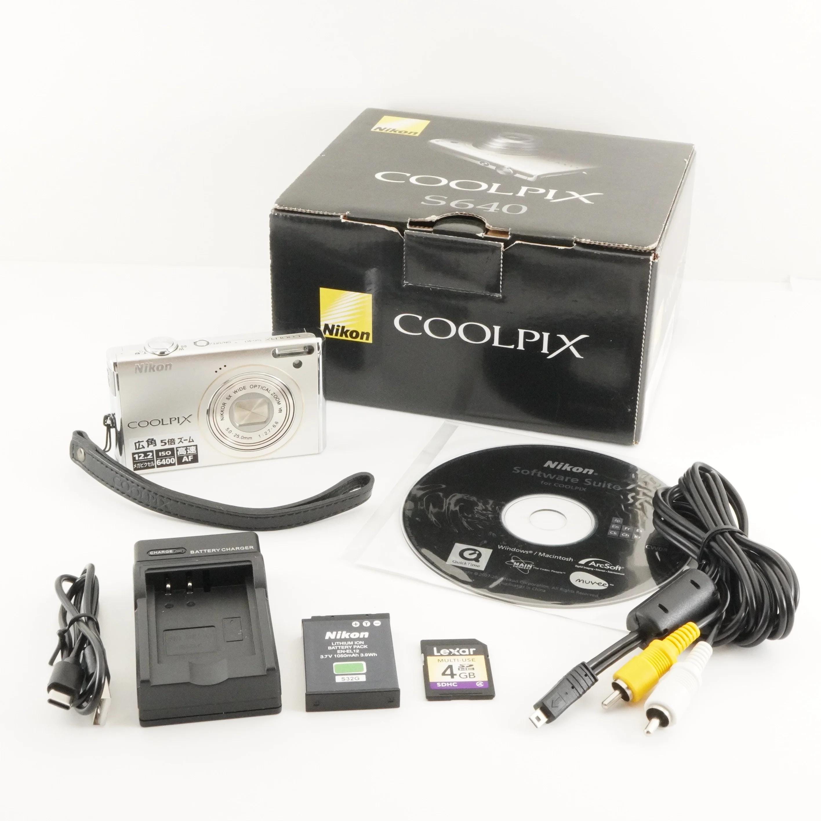 Nikon COOLPIX S640 シルバー 箱入り + 4GB SDHCカード付き デジタル