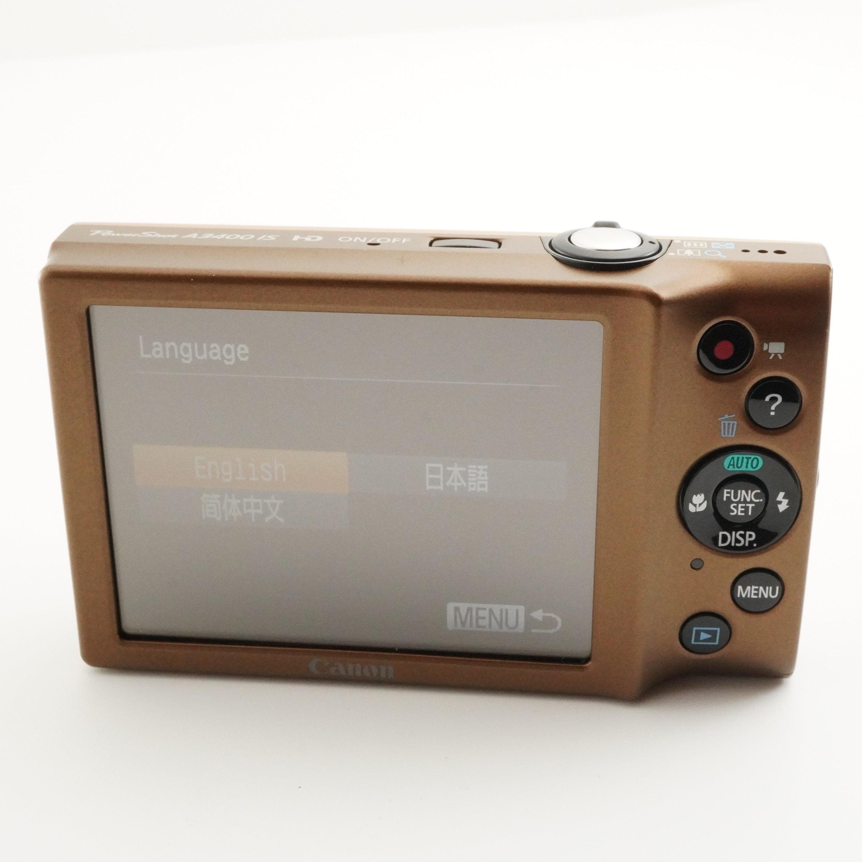 Canon Powershot A3400 IS Gold in Box With 4GB Sdhc Card From