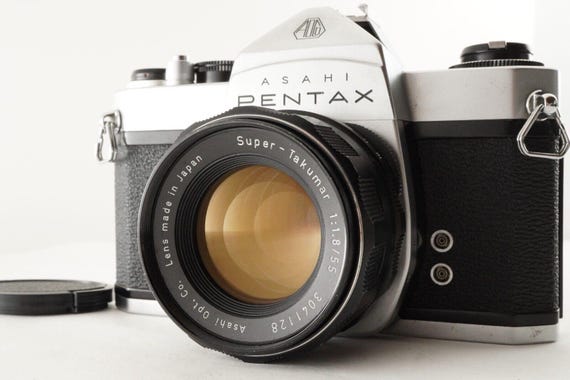 完動品 PENTAX SL 黒/Super Takumar 55mm f1.8 オールドレンズ】「ペンタックス スーパータクマー55mm F1.8」と