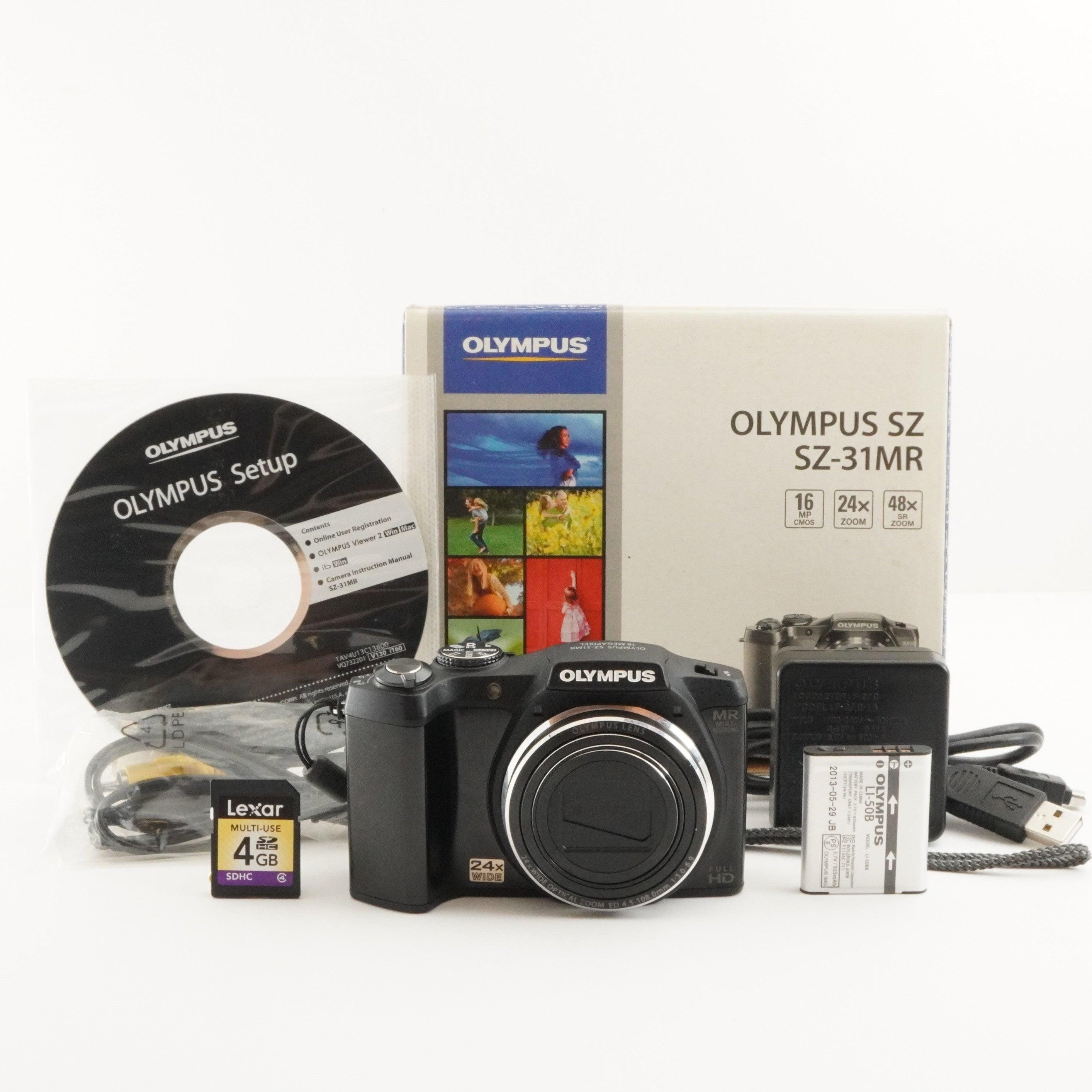 OLYMPUS SZ-31MR Black in Box With 4GB Sdhc Card Digital
