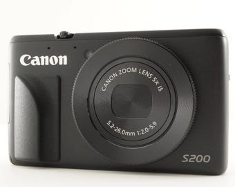 Canon Powershot S200 Black With 4GB SDHC Card Digital Camera From