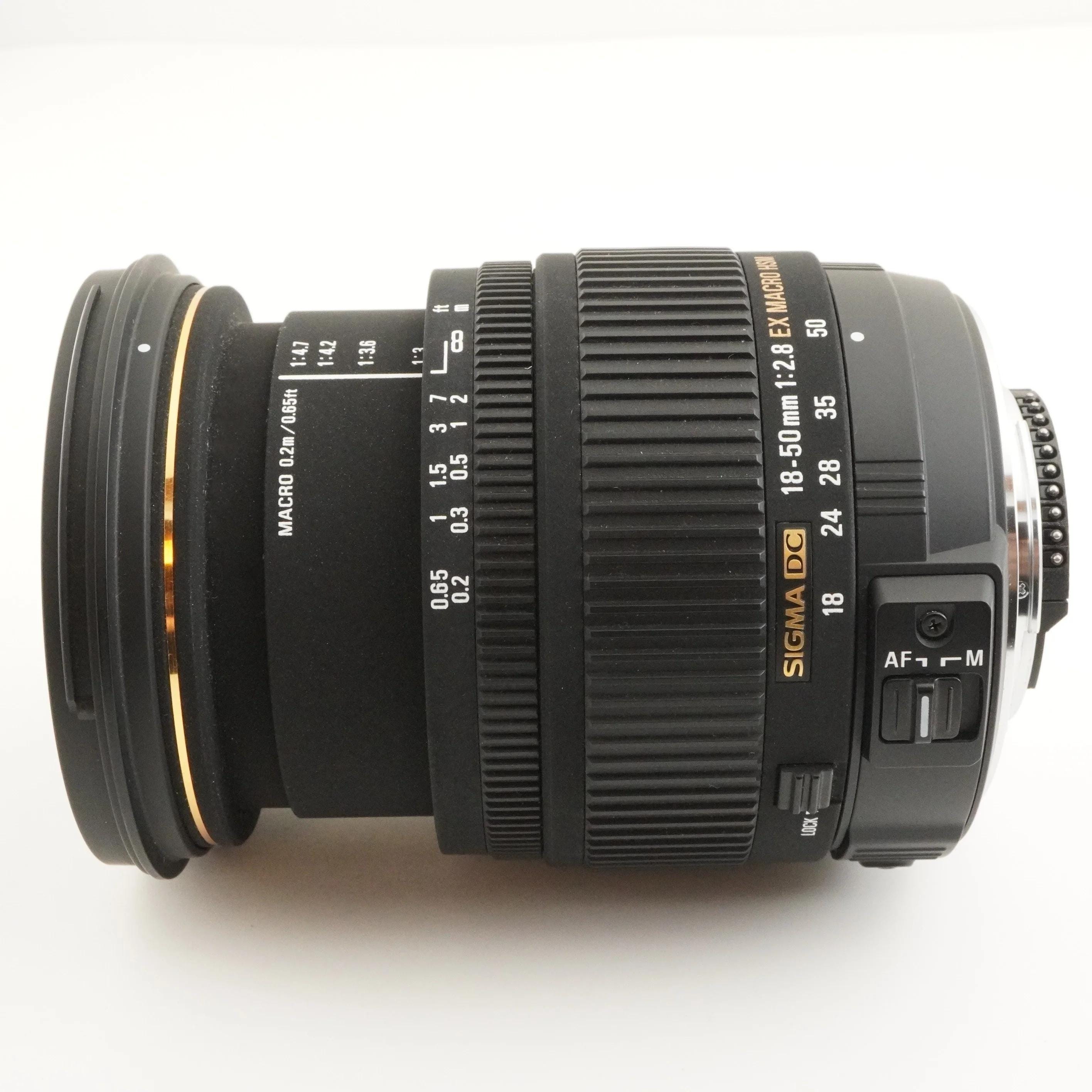 SIGMA DC 18-50mm F2.8 Ex Macro Hsm for Nikon With Case Af Lens