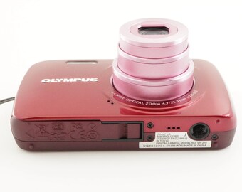 OLYMPUS VH-210 14メガピクセル ピンク OLYMPUS VH-210 Red With 4GB Sdhc Card Digital Camera From Japan