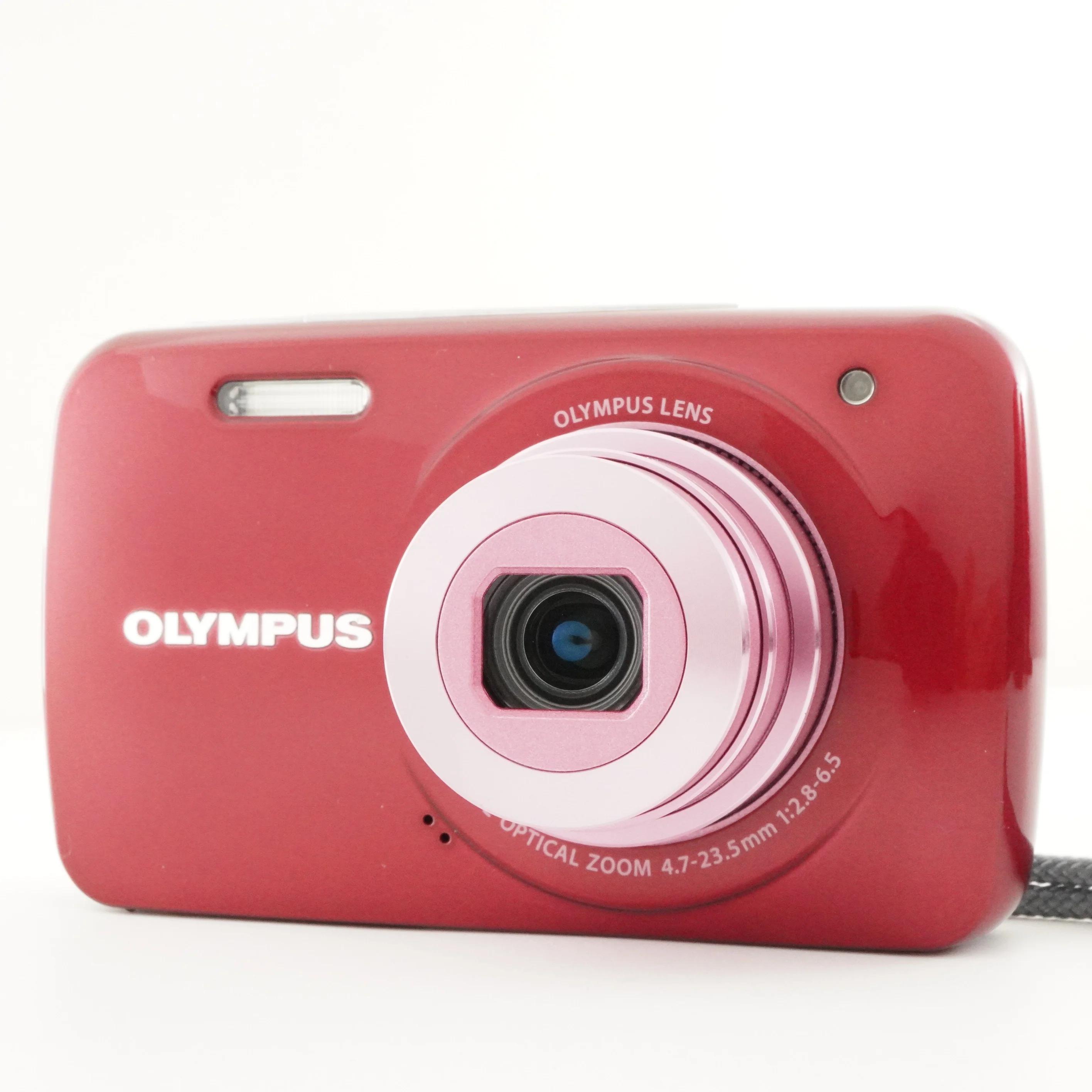 OLYMPUS VH-210 Red With 4GB Sdhc Card Digital Camera From Japan