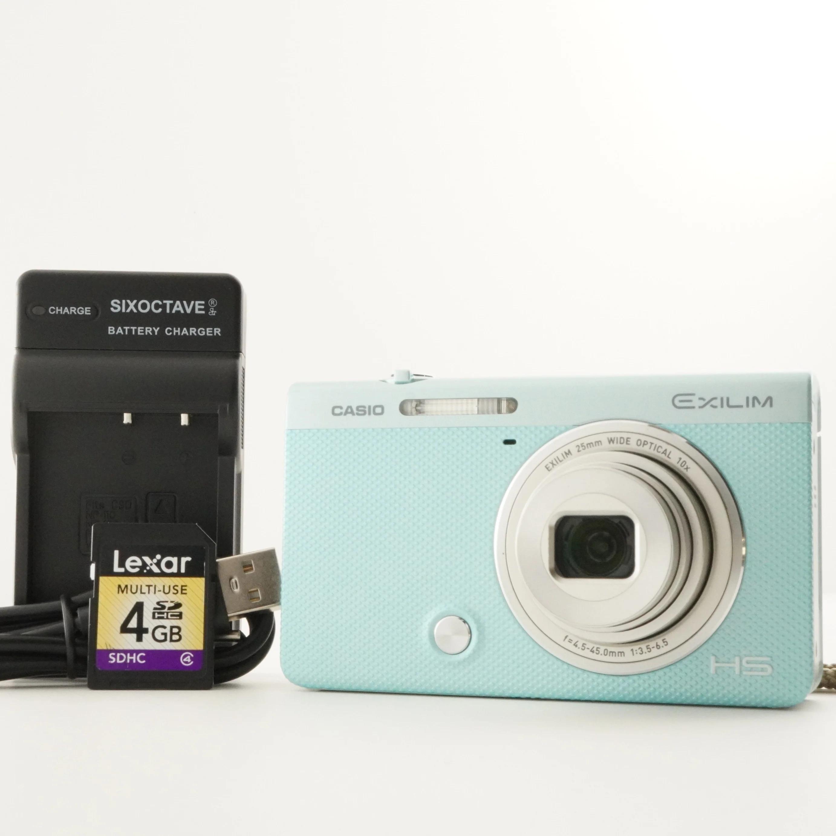 CASIO EXILIM EX-ZR60 Green With 4GB Sdhc Card Digital Camera From
