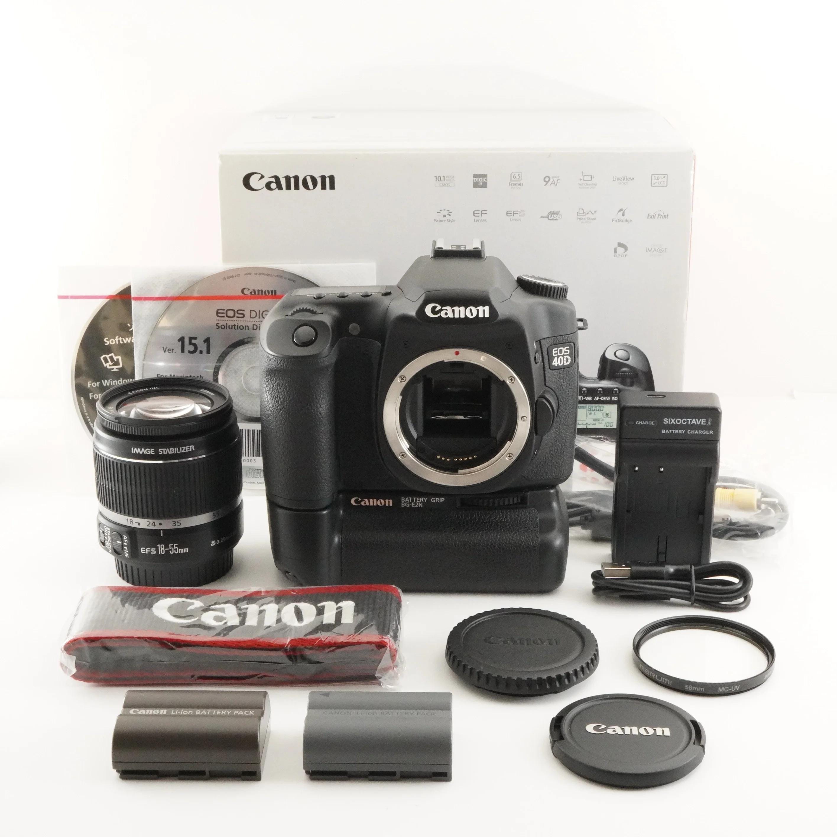 Canon EOS 40D in Box [1,231 Shots] + BG-E2N + Ef-s 18-55mm is From