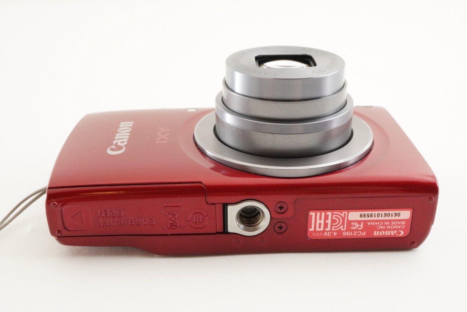 Canon IXY 160 Red 4GB SDHC Card Point & Shoot Digital Camera From