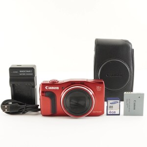 Canon Powershot SX710 HS Red With Case + 4GB Sdhc Card From Japan