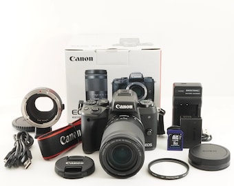 Canon EOS M5 + EF-M 18-150mm In Box Mount Adapter 16gb SDCard from Japan #10910