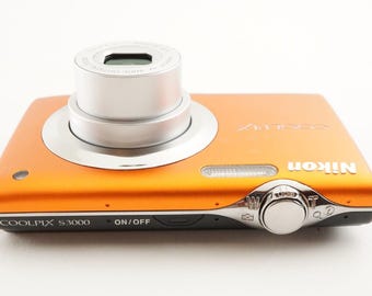 Nikon COOLPIX S3000 Orange in Box With 4GB Sdhc Card From Japan