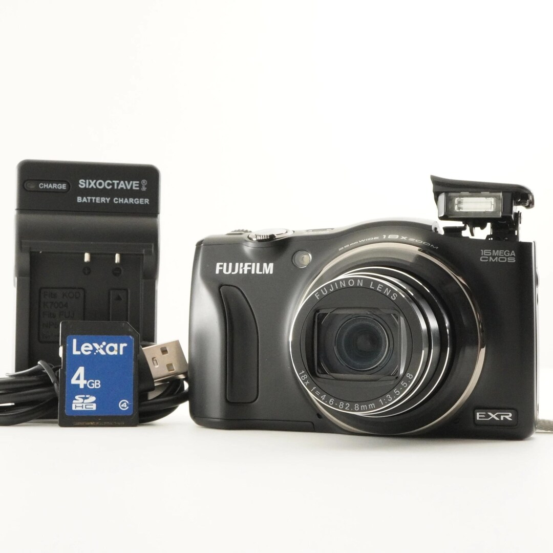 【FUJIFILM】  FinePix F820EXR BLACK FUJIFILM FINEPIX F820EXR Black + 4GB SDHC Card Digital Camera from