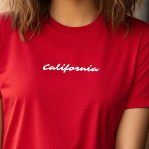 Fun , &quot;California&#39;&#39;  T-Shirt, tee for him, her, men, women, California License Plate inspired font