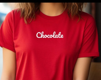 Spaß, Schokoladen-Liebhaber-T-Shirt, Schokoladen-Shirt, Schokoladen-Shirt für ihn, Schokoladen-Shirt für sie, dunkle Schokolade, Süßigkeiten