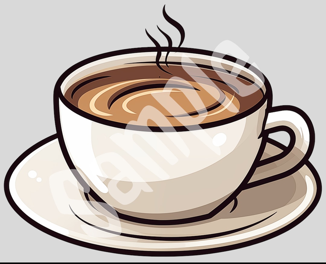 Cartoon Coffee Cup Digital Download PNG, Cup of Joe, Java Lover Digital ...