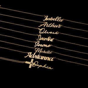 Custom Name Necklace, 18K Gold Plated Name Necklace, Personalized Name Necklace, Birthday Gift for Her, 2024 Christmas Gift, Gift for Mom