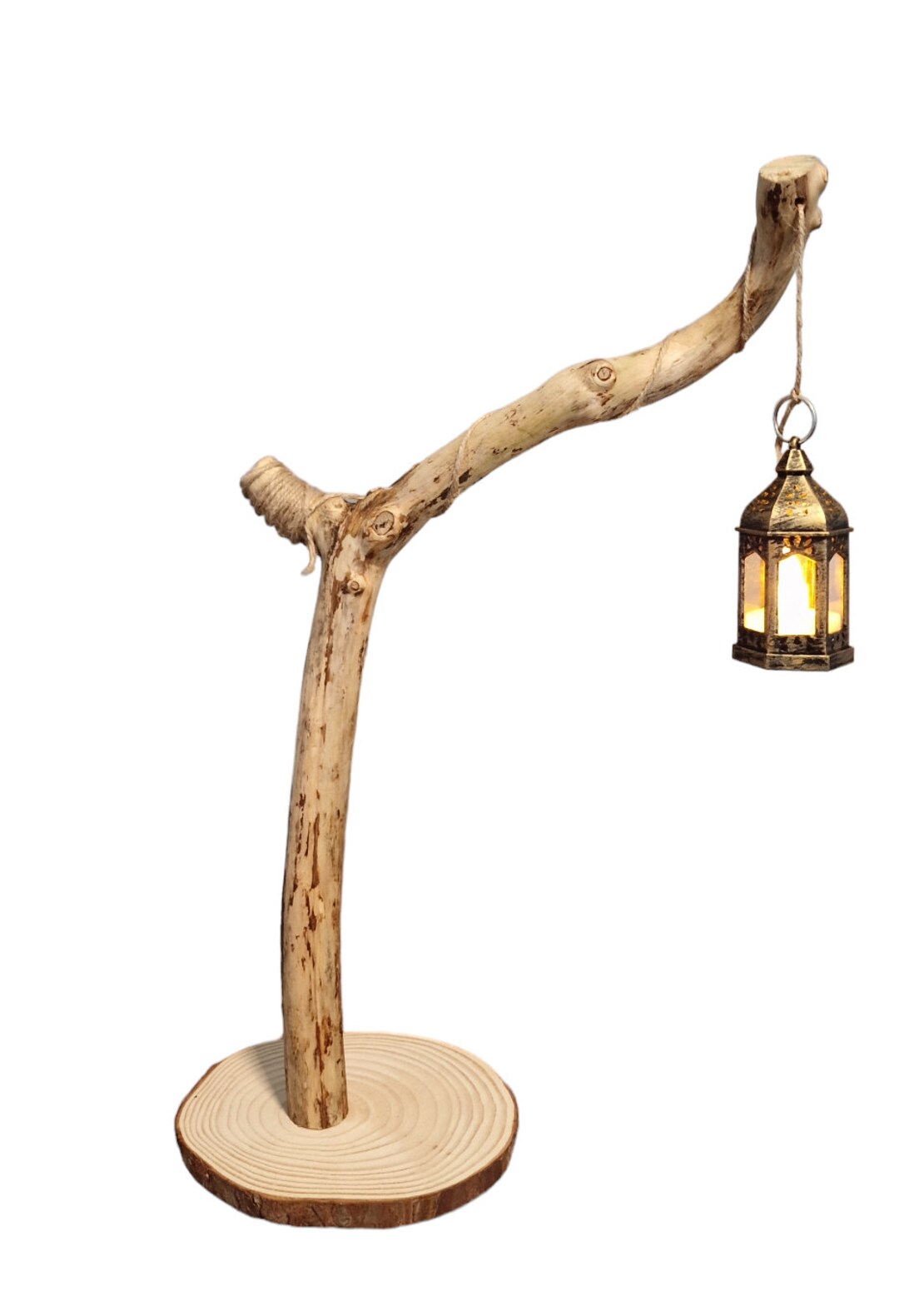 Natural Wood Lantern Holder battery Powered Lantern Included Etsy
