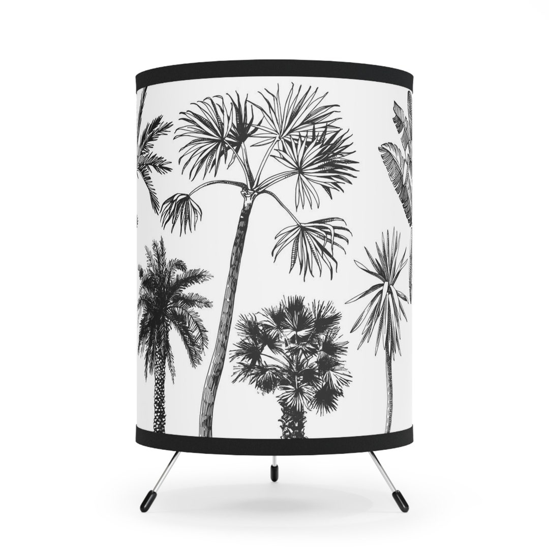 Tripod Lamp With Highres Printed Shade, USCA Plug Etsy