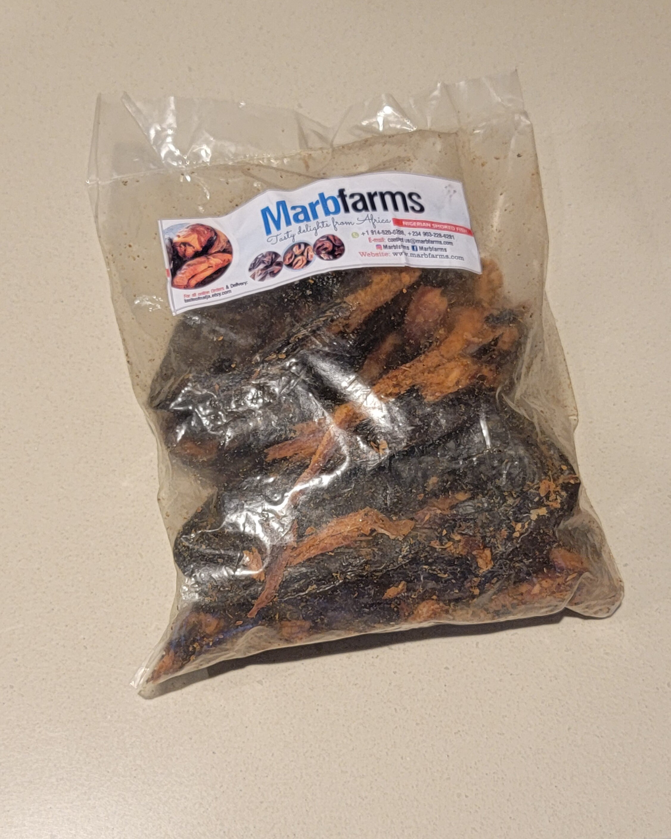 African Whole Smoked Catfish Nigerian Smoke Dried Fish 3 Pieces 1 Lbs