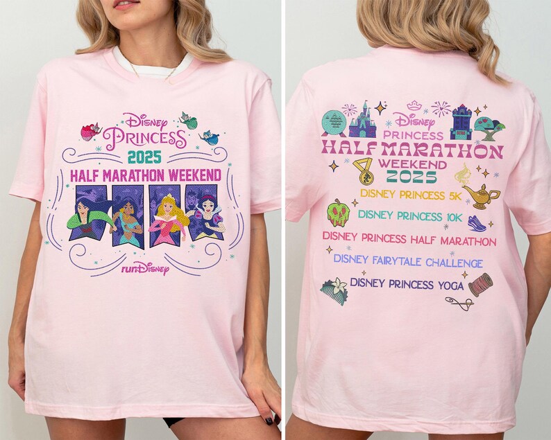 Disney Princess Rundisney Halfmarathon Weekend 2025 Shirt, Walt Disney