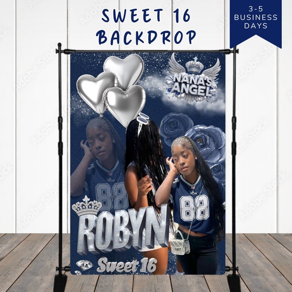 Sweet Sixteen Photo Backdrop, Sweet Sixteen Birthday Party