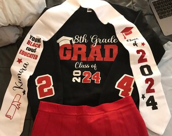 8th Grade Graduation Skirt Set, Graduation Outfit, Class of 2024, Grad Set