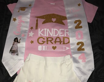 Conjunto de falda de graduación, traje de graduación, clase de 2024, conjunto de graduación