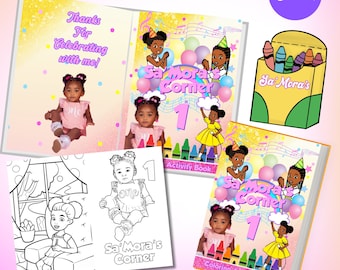 Libro da colorare Gracie's Corner, libro da colorare di compleanno, compleanno Gracie's Corner