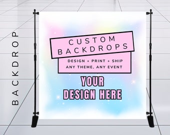 Custom Photo Backdrop: Personalized Birthday Banner