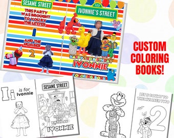 Custom Coloring Book, Birthday Coloring Book, Coloring Book and Crayons