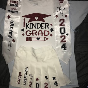 Conjunto de falda de graduación, traje de graduación, clase de 2024, conjunto de graduación imagen 8