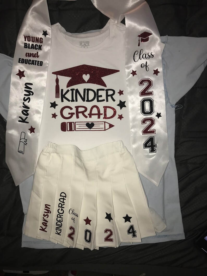 Graduation Skirt Set, Graduation Outfit, Class of 2024, Grad Set image 8