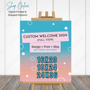 Custom Welcome Sign, Baby Shower Sign, Birthday sign