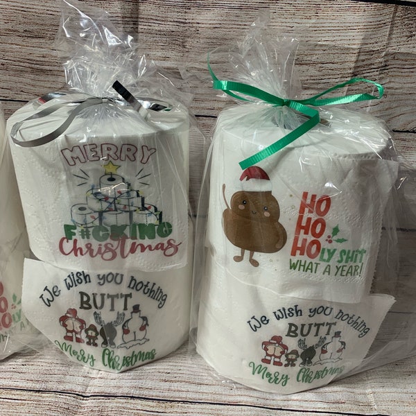 White Elephant Toilet Paper, Gag toilet paper gift, Christmas gifts